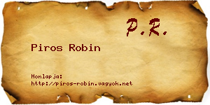 Piros Robin névjegykártya
